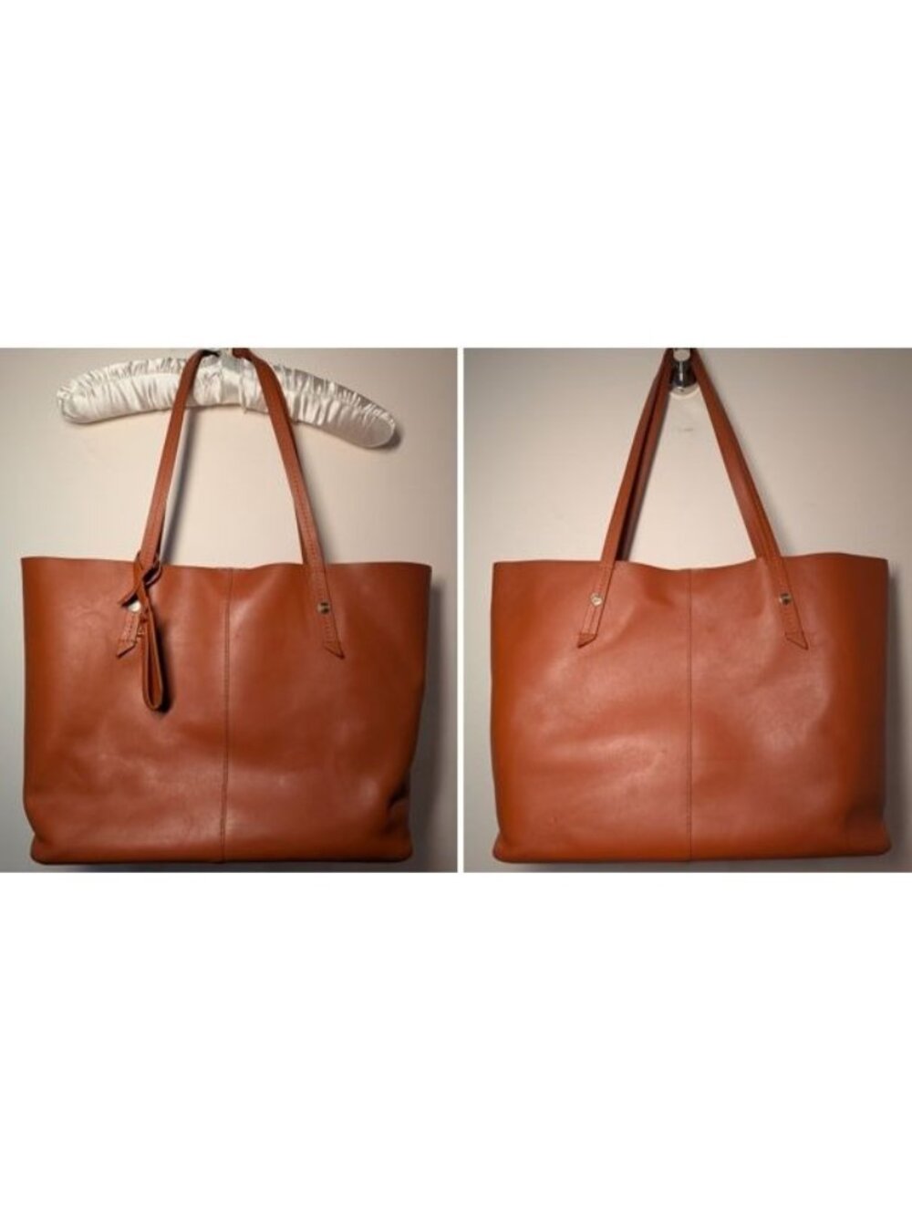 J.Crew Light Brown 100% Leather Tote Bag